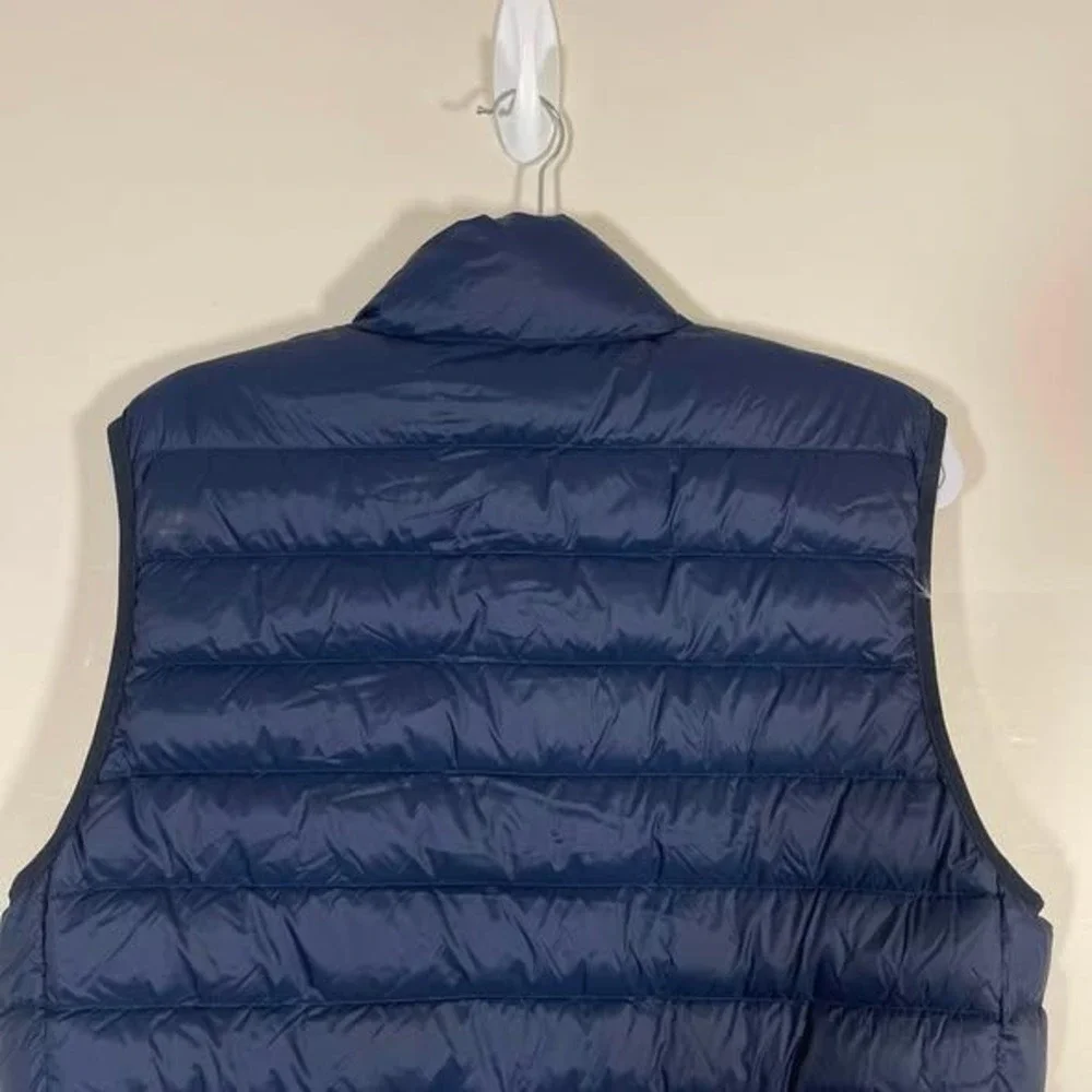 Polo Ralph Lauren Packable Down Vest Mens Medium Navy Blue Red Pony Preppy